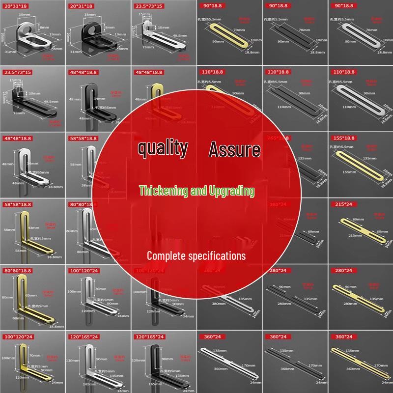 Регулируемый угловой кронштейн из нержавеющей стали L-образной формы с двухголовым фиксатором 90 градусов