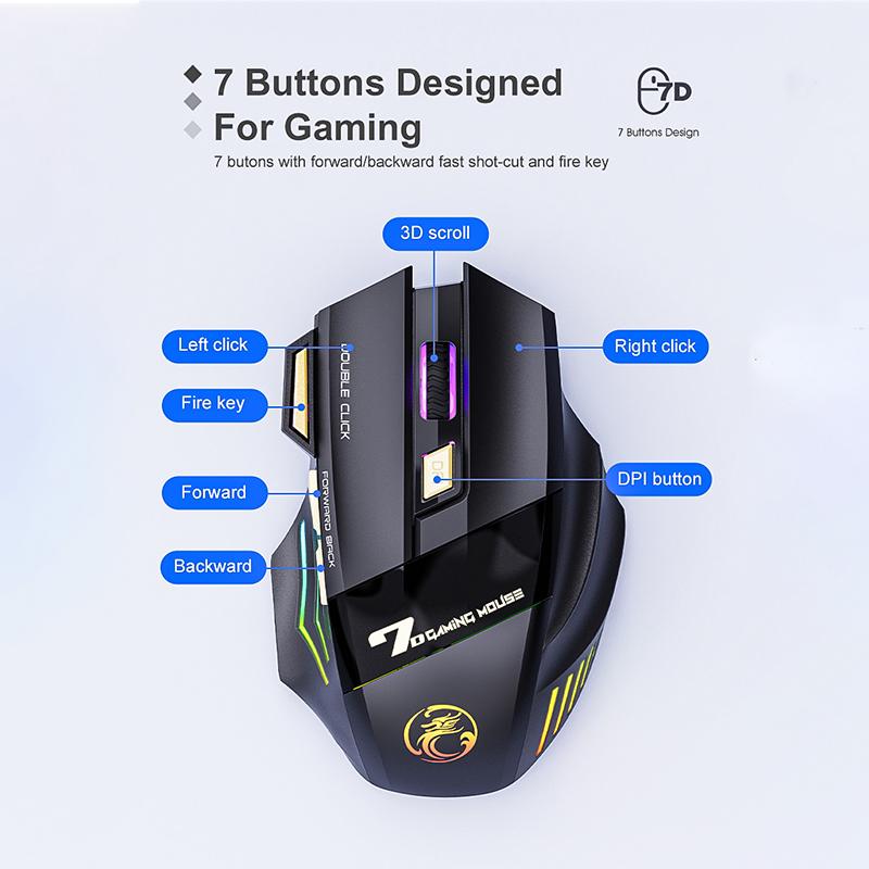 Беспроводная геймерская мышка iMICE GW-X7