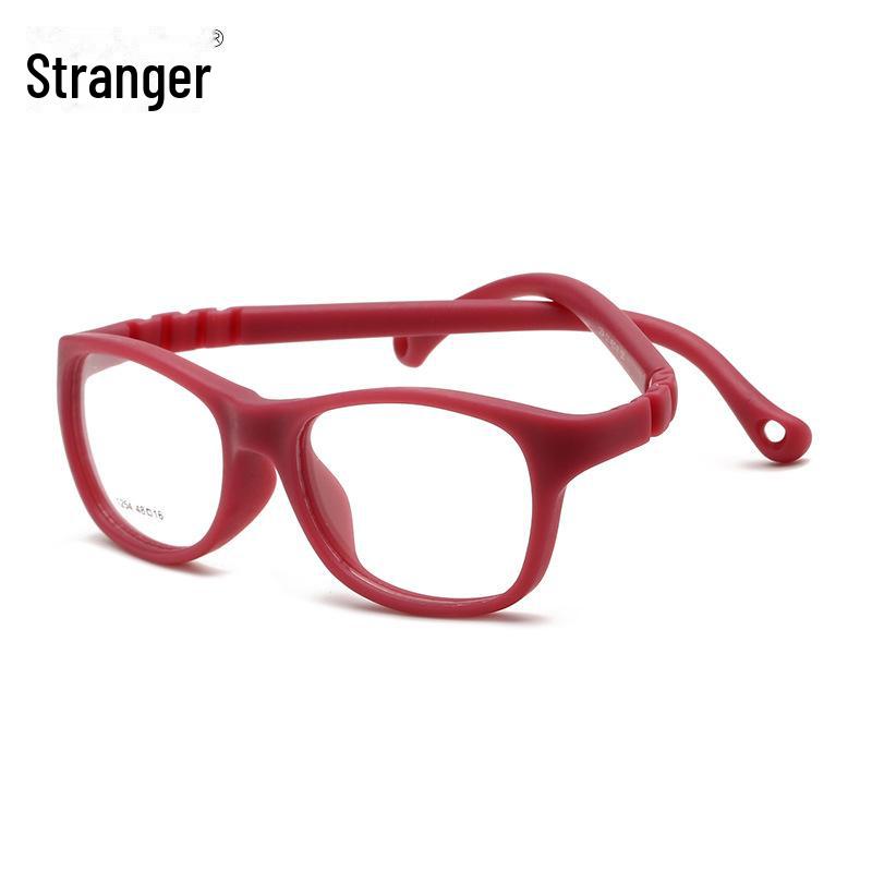 1254 Детская квадратная силиконовая безвинтовая оправа для очков для близорукости - без краски, европейский стандарт