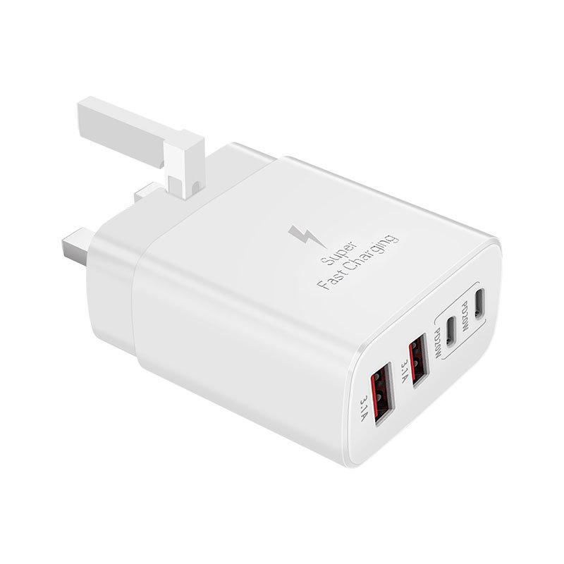 Новая британская головка для быстрой зарядки 40 Вт, USB многопортовая розетка, подходит для Samsung S20S21S22S23, зарядное устройство для Apple 15