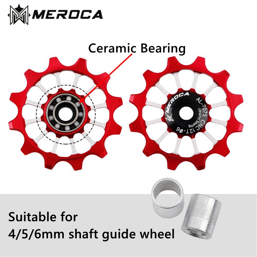 MEROCA 12T MTB Шоссейный Велосипед Задний Переключатель Керамический Подшипник Ролик Широкий Узкий Зуб Велосипед Направляющее Колесо Для Shimano Sram