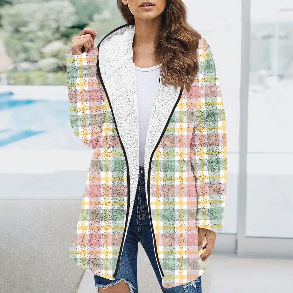 Женская модная осенне-зимняя толстая плюшевая куртка с карманами и длинными рукавами, топ