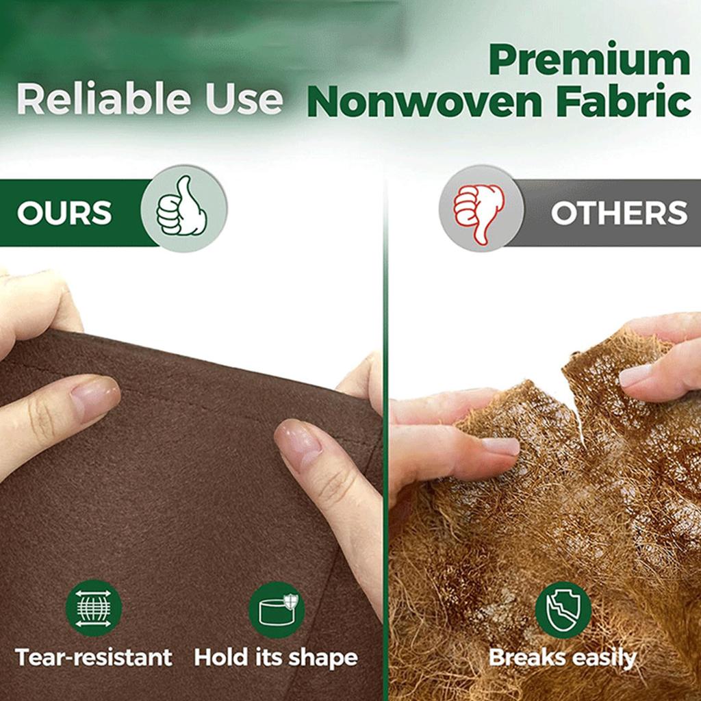 3 шт. самополивающиеся подвесные кашпо, корзины для посадки, цветочные горшки для дома, сада, с дышащим нетканым материалом