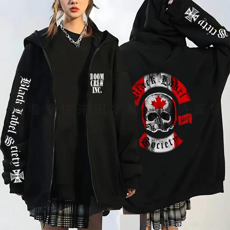 BLS Skull Print Hoodie Loose Fit Unisex Streetwear Sweatshirt Teens