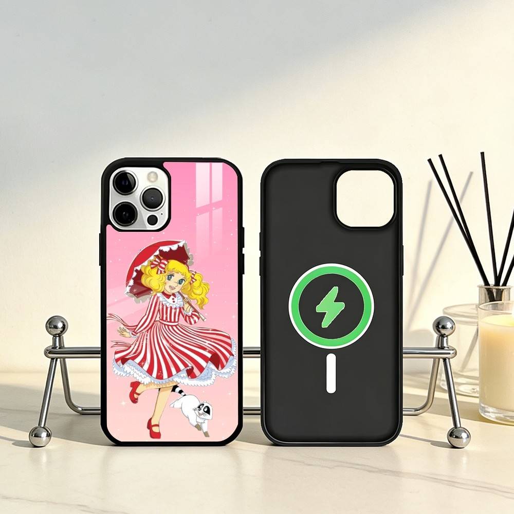 Чехол для телефона Anime Candy Candy для iPhone 17, 16, 15, 14, 13, 12, 11 Plus, Pro Max, Магнитный, Для Magsafe, Беспроводная зарядка