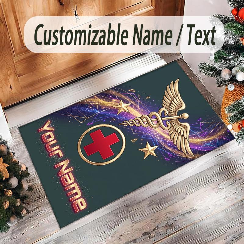 Other Similar Designs Theme Crystal Velvet Rug Personalized Custom Name Text Soft Floor Mat Home Decor