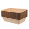 25pcs Disposable Kraft Paper Tray Thickened Fried Potato Balls Chicken Chips Plates Take-Out Box Packing Cases Snack