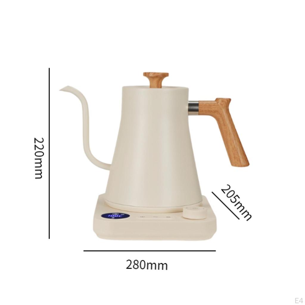 Electric Gooseneck Pour Over Kettle Temp Control 1200W Quick Boil for Office Black