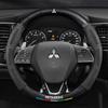 Lczh1 Чехол на руль автомобиля из углеродного волокна и замши Для Pajero Sport Outlander ASX Lancer Eclipse RALLIART Автоаксессуары