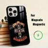 Band G-Guns-S N R-Roses  Phone Case For iPhone17,16,15,14,13,12,11 Plus,For Magnetic Wireless Charge Cover