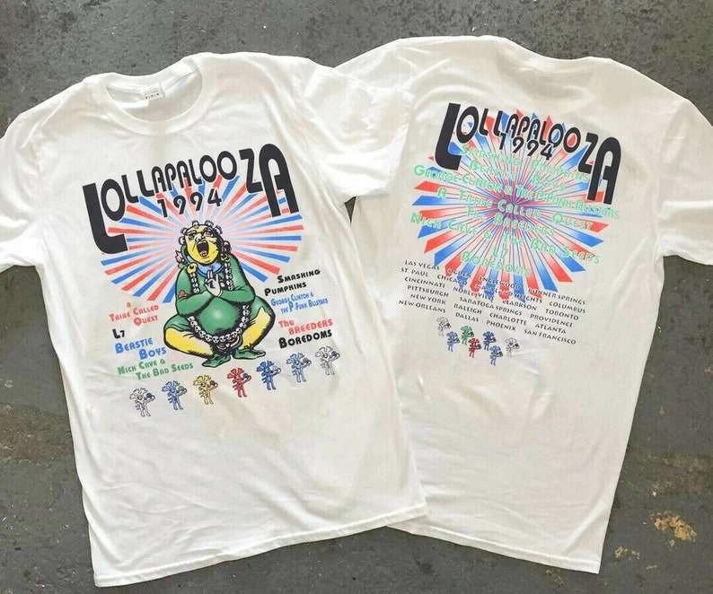 Винтажная футболка-репринт музыкального фестиваля Lollapalooza 1994 года, унисекс S-4XL, модная футболка унисекс