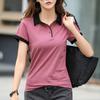 Women Summer Simple Korean Style Turn-down Collar Short Sleeve T-shirt Za Woman Slim Casual Office Female Tops