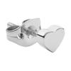 Daniel Wellington Heart-shaped design stainless steel earrings, same style for men and women, silver DW00400877