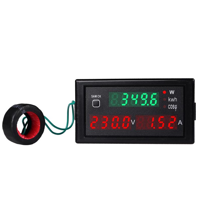 220V 380V 100A AC Electric Display Voltage Current Active Power Factors KWH Voltmeter Ammeter Panel Meter Energy Wattmeter Reset