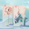 Paginator Chinese Style Metal Bookmark Book Page Marker Reading Bookmark Tassel Pendant Bookmark