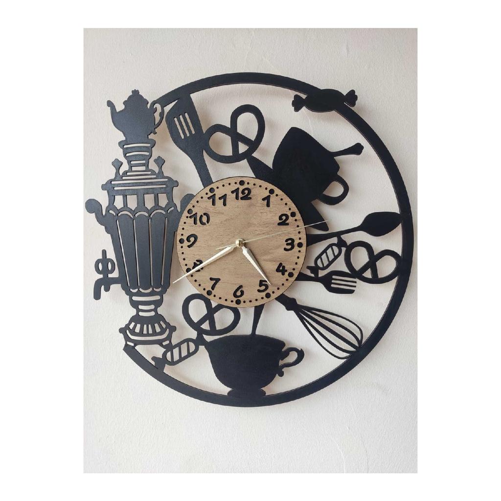 M-ra Lazer Kitchen Cafe Wall Clock - 40x40 Cm