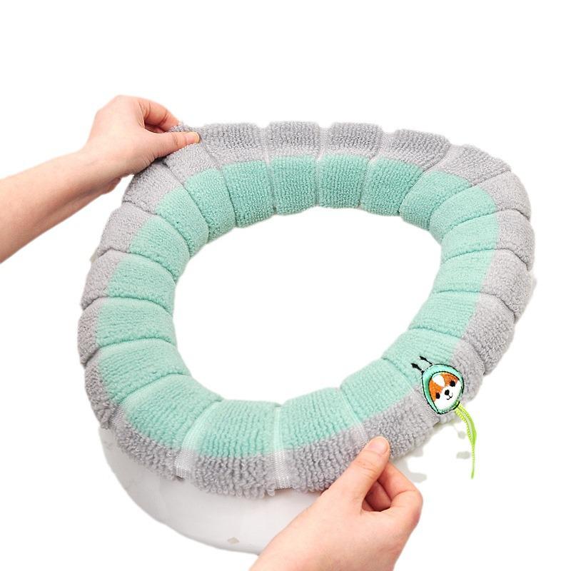 Коврик для сиденья унитаза O-образной формы с ручкой, устойчивый к грязи