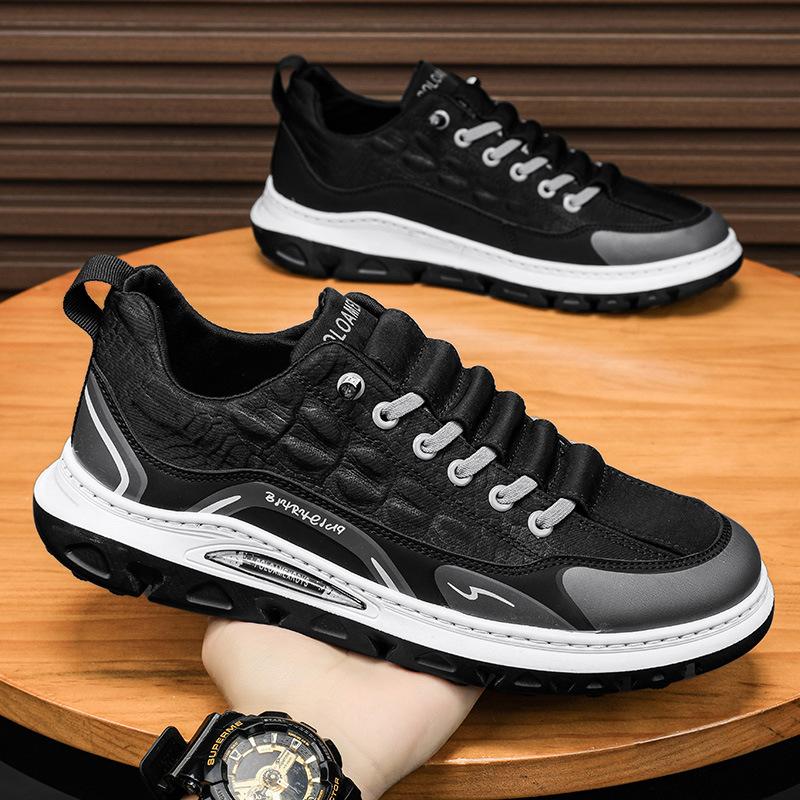 Мужские дышащие вулканизированные туфли 2025 Новая весна Сетчатые дышащие Беговые Мужские Повседневные Модные На толстой подошве Нескользящие Спортивные туфли