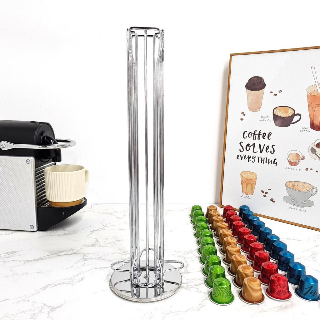 Вращающийся держатель для кофейных капсул на 40 капсул Nespresso - Настольная стойка для хранения (международная)