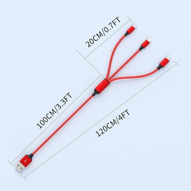USB-кабель для быстрой зарядки универсального многофункционального кабеля 3 в 1 для сотового телефона Samsung Тип C