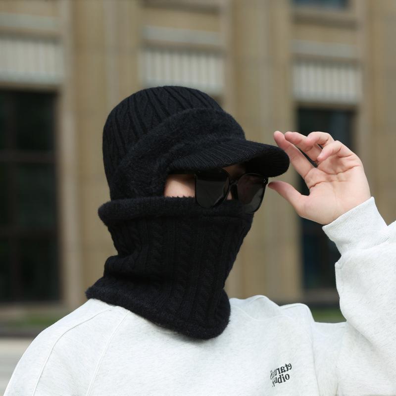 Шапка для старика, мужская зимняя теплая вязаная шерстяная шапка для пожилых отцов, зимняя бархатная шапка-ушанка