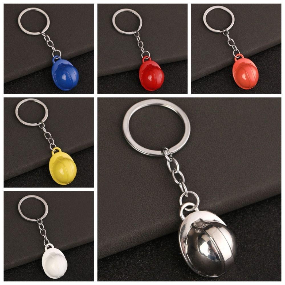 Key Ring Funny Safety Helmet Keychain Creative Friendship Hard Hat Pendant Mini Ornaments Bag Hanging Gifts