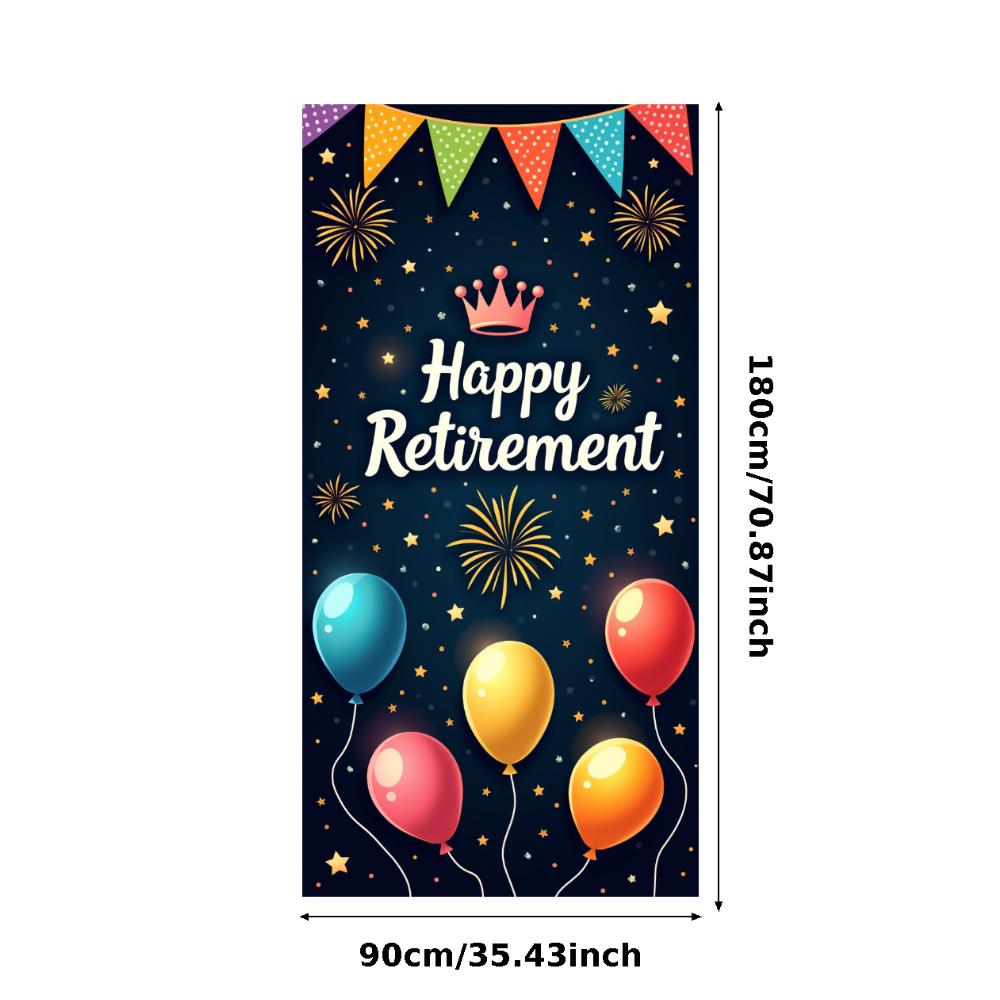 Party Banner Lightweight Celebration Banner Durable Retirement Decor for Retirement Party Milestone Celebration