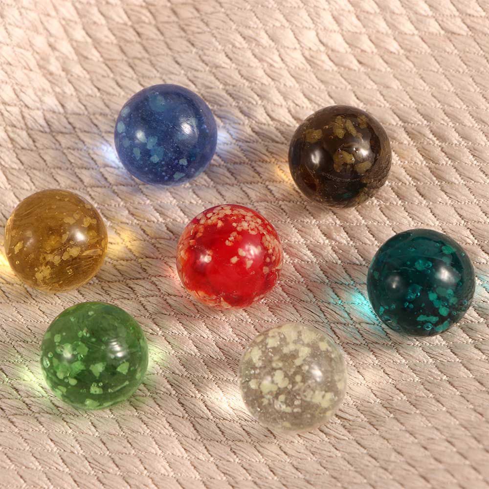 10pcs/pack Glass Marbles Fish Tank Glass Ball Transparent Crystal Beads Parent-child