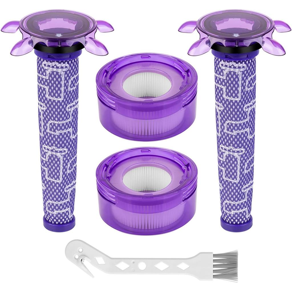 2Pack Upgraded V8 Star Pre-Filters and Post Filters for Dyson V8 Origin Animal Handheld Cordless Stick Vacuum Cleaner New Version SV10 SV25 Dyson Car