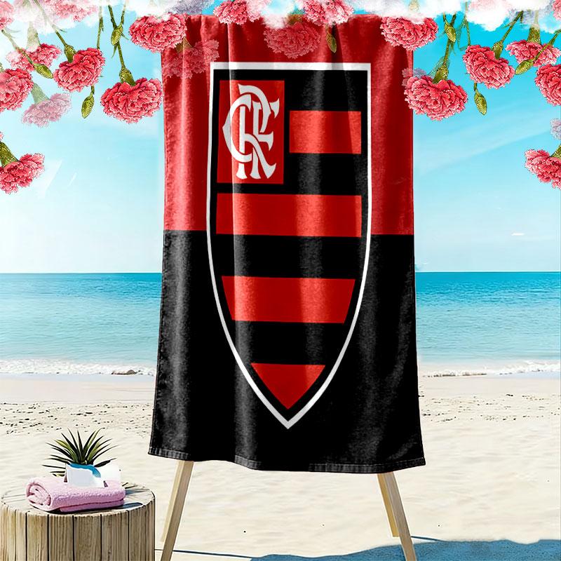 Flamengo logo2 Print Beach Towel, Large Soft Quick Dry Towel for Beach Camping Swimming