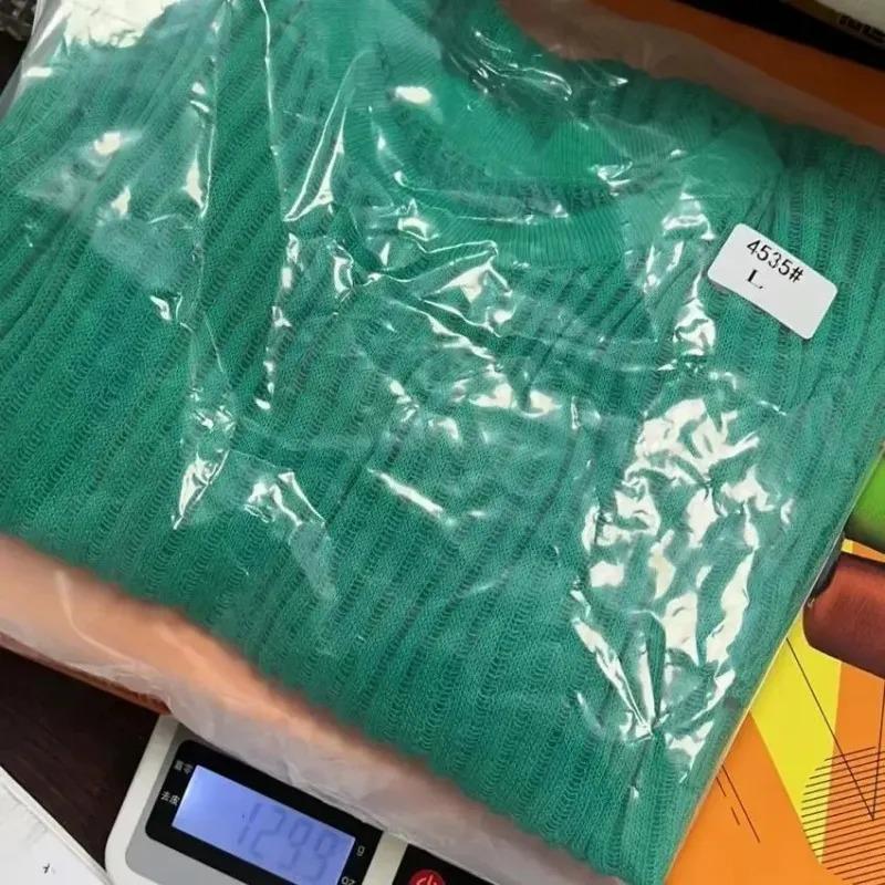 Весенне-летний вязаный пуловер, женский тонкий дышащий корейский футболку с длинными рукавами, женские перспективные трикотажные изделия, элегантные топы 30405