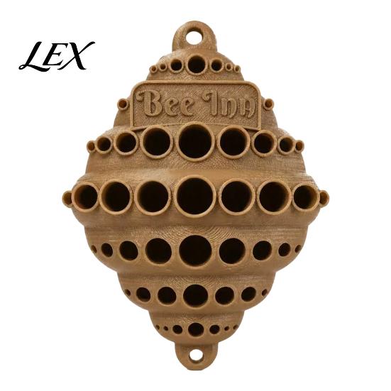 Sustainable Pollinator Garden Supplies Wall-Mounted Bee House, Outdoor Shelter, Honeycomb Design Hanging Home Plastic Hotel for Solitary Bees,