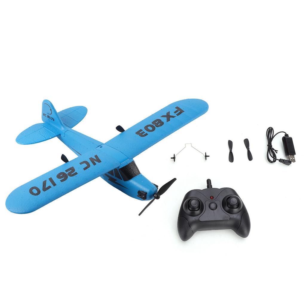 2.4G Remote Control 2 Channel Aircraft Helicopter Airplane Kids Toy Model (Blue)