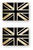 Reflective Sticker Workshop Flag Sticker (Retro) British Bk (SS) 2 Piece Set (W X