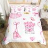 Коллекция пододеяльников Ballet Duvet Cover Ballerina Rose Flower Коллекция постельного белья с розовыми цветами и балеринами Милые маленькие танцоры Чехол на одеяло для кровати размера Twin King Для девочки Любителя гимнастики