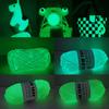 Luminous Knitting Yarn Glow In the Dark Polyester Chunky Yarn for Hand Knitting Carpet Sweater Hat Scarf Luminous Yarn Threads