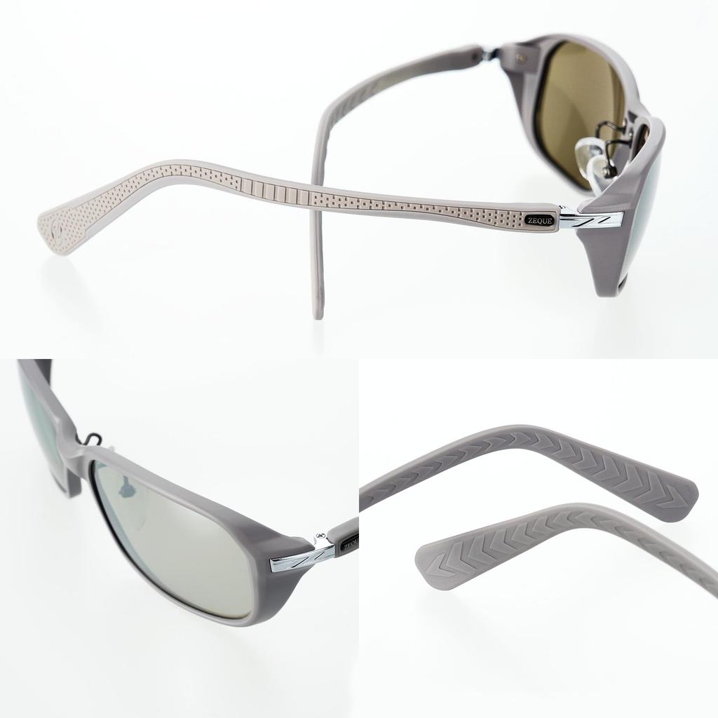 Zeku Polarized Sunglasses TIDA Smoke EASE GREEN [Zeque] F-2189 Gradient/White