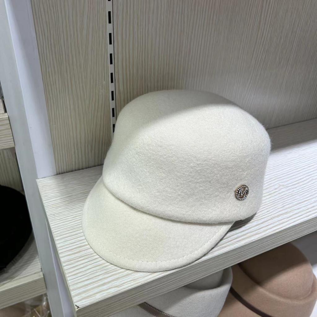 Новинка 2023 года, конная кепка M из чистой шерсти, женская шляпа-федора, осень-зима, высокое качество, универсальная кепка, уличная британская модная рыцарская шляпа