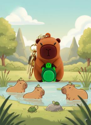 Брелок Капибара capybara на ключи, на сумку фигурка игрушка антистресс подвеска 5,5 см