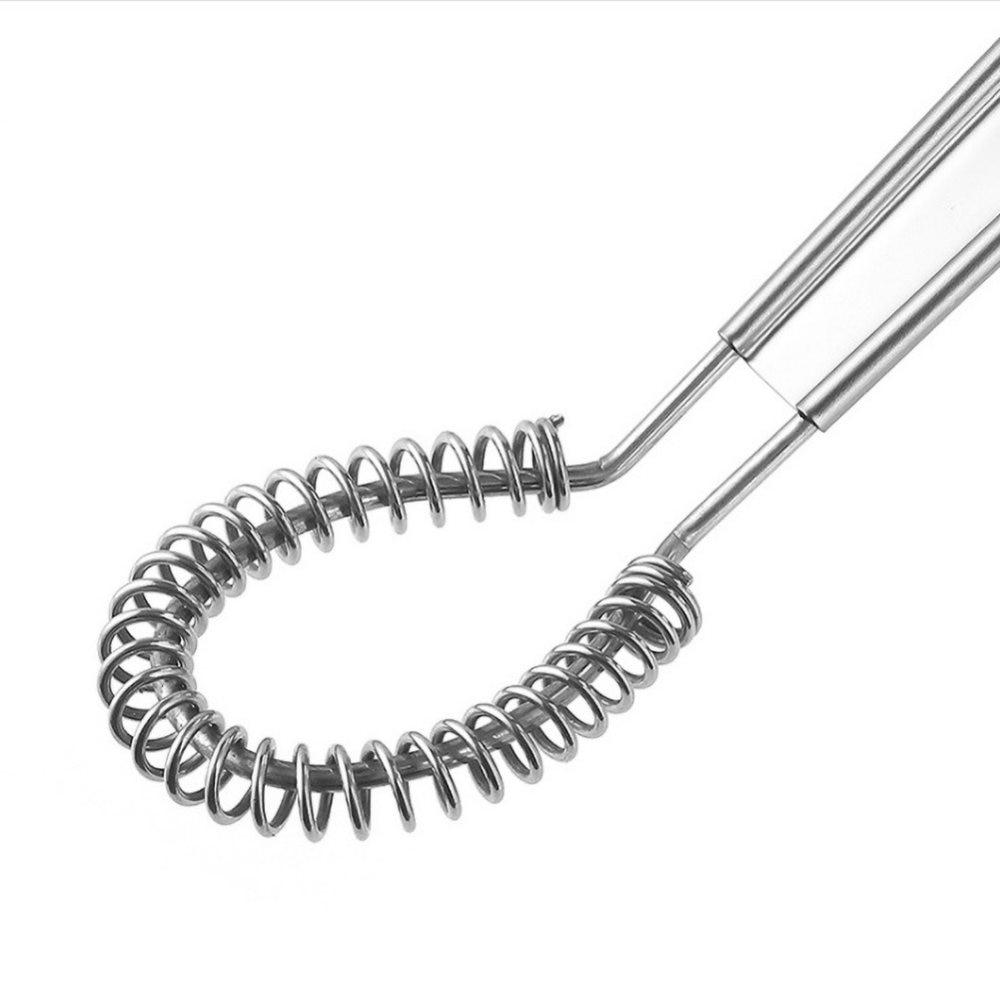 Венчик из нержавеющей стали Ручной пружинный миксер Блендер для молока Кухонный инструмент для смешивания 430 нержавеющая сталь 20,5 * 3,5 * 0,5 см
