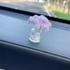 Мини-украшения для автомобиля, ваза Babysbreath Jasmine, стеклянная ваза, микропейзаж, кролик, консоль для украшения салона автомобиля