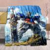 Gundam Anime Flannel Blanket - Soft Warm Perfect for Sofa, Bedding Camping Travel Office Home Decor -QJY