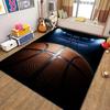 3D Basketball Scene Print Area Rugs Washable Carpets for Bedroom Kitchen Living Room Non Slip Floor Mats for Home Playroom Decor