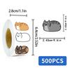 500 шт. на рулоне Кавайный Мультяшный Кот Туо Рулон Наклеек Скейтборд Ноутбук Багаж Телефон Подарок Водонепроницаемый Телефон Милая Наклейка
