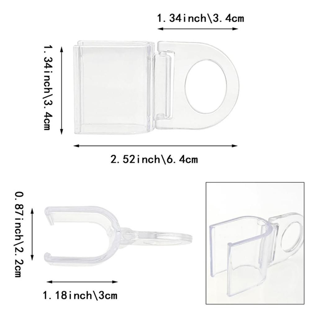 Pack Of 10 Transparent PVC U Shaped Curtain Clips Roller Shade Pull Handle For Home Decoration Easy Installation