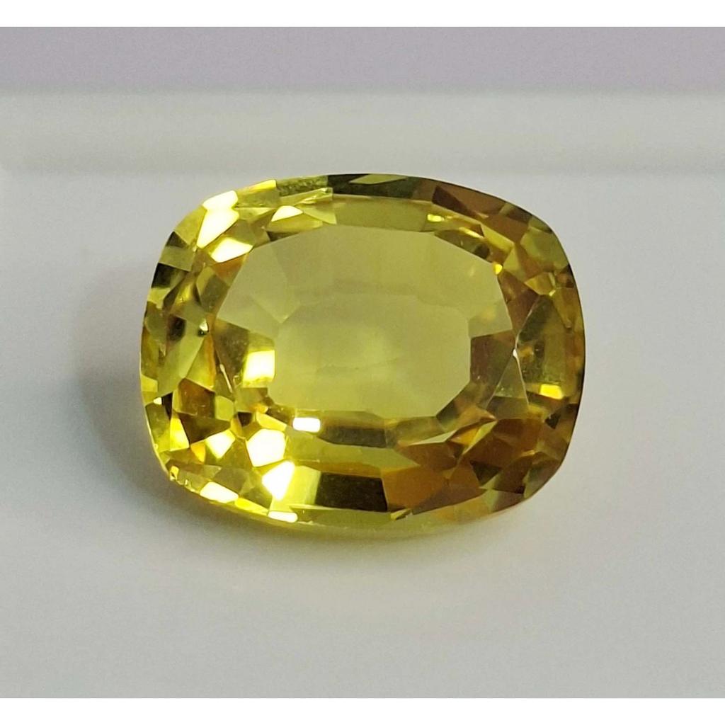 Fabulous Yellow Sapphire Natural Cushion Cut 6-8 Ct Certified Loose Gemstone