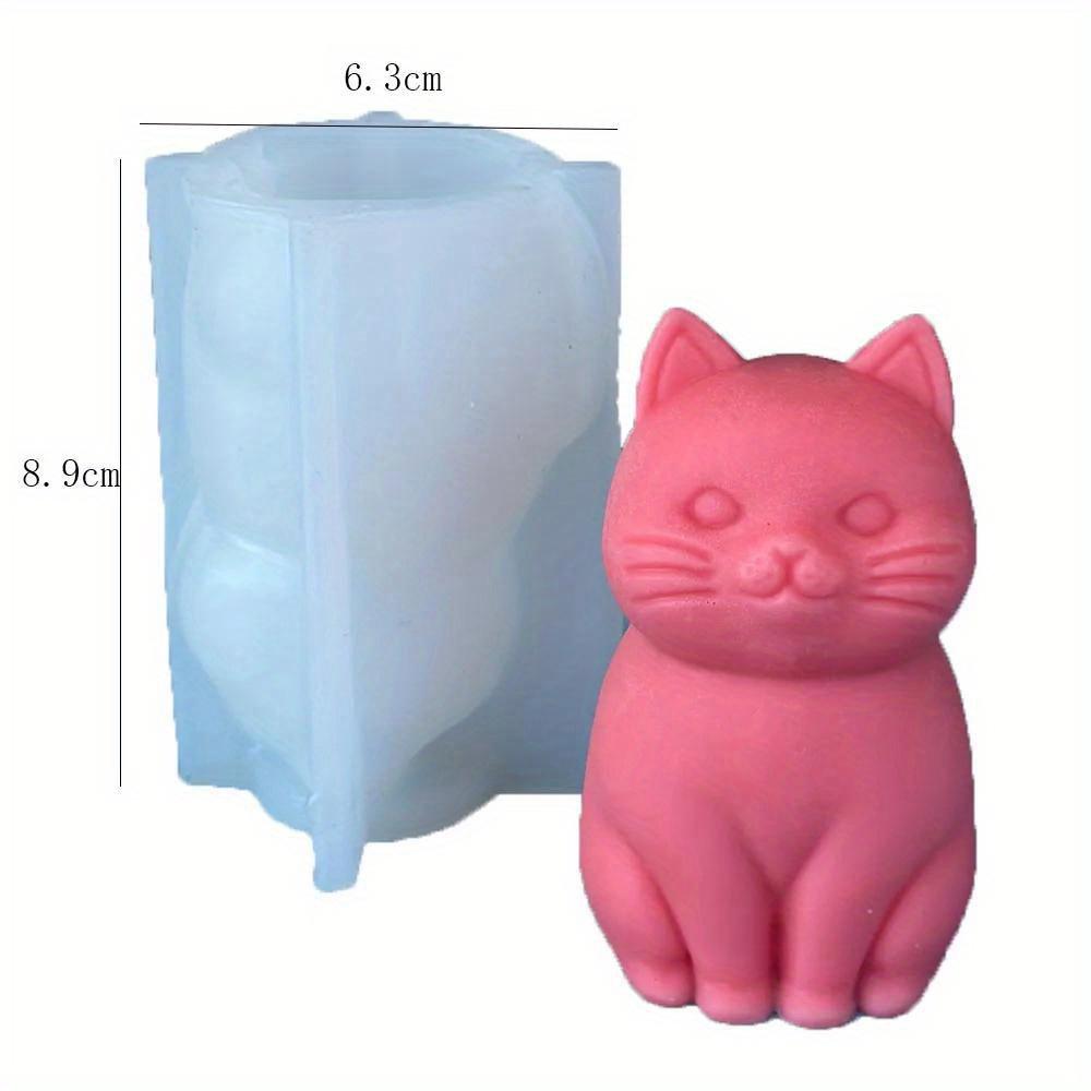 3D Fat Cat Animal Silicone Candle Mold DIY Lovely Kitty Gypsum Mould Aromatherapy Soap Making Tool Handmade Gifts Home Decor