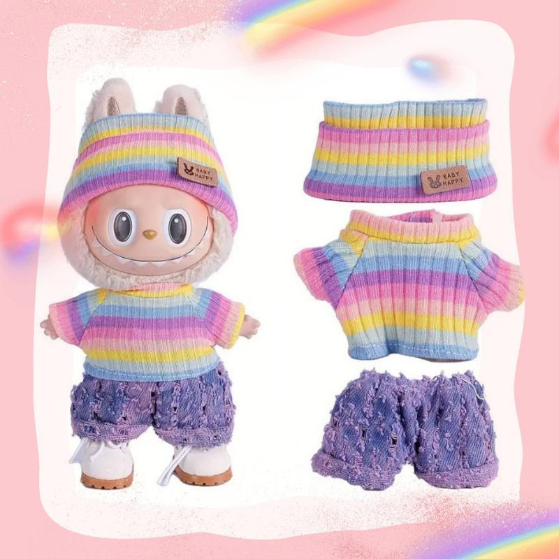 Одежда для кукол Baby Doll Одежда Labubu Кукла 17 см Милое платье Повседневная одежда Костюм с юбкой Одежда для игрушек