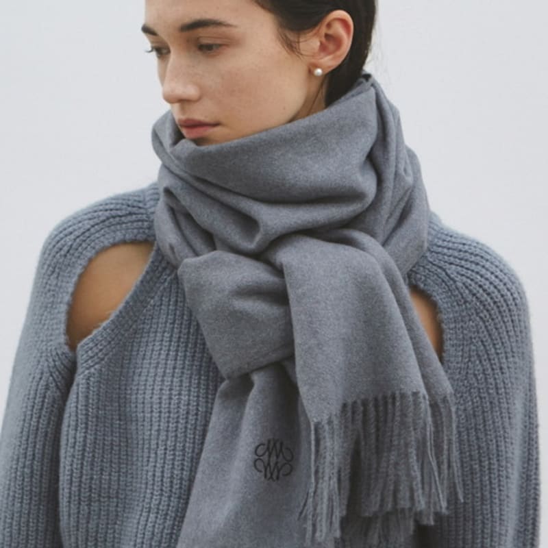 NICK&NICOLE NICOLE PREMIUM MUFFLER_CHARCOAL