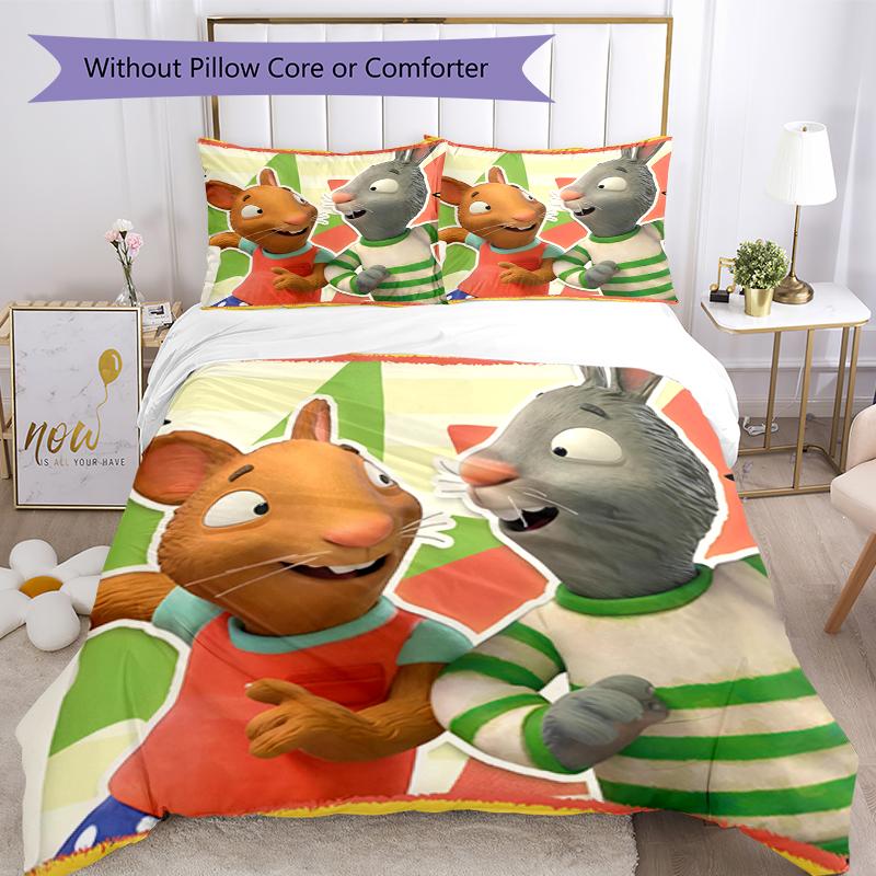 3pcs Pip and Posy Bedding Set Duvet Cover Closure Includes 1 Duvet Cover & 2 Pillowcases, Soft and Comfortable for All Seasons.